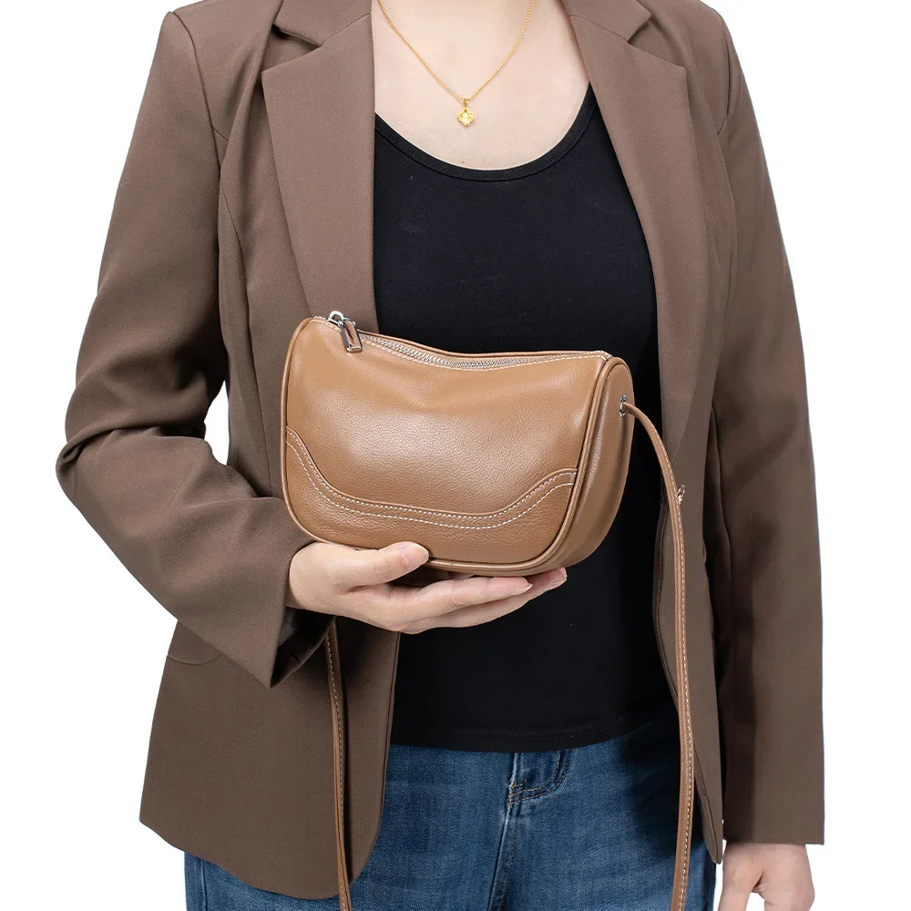 

Leather Chic Crescent Crossbody Bag for Women - Adjustable Shoulder Strap for On-the-Go Carry, Sling Purse for Daily Essentials