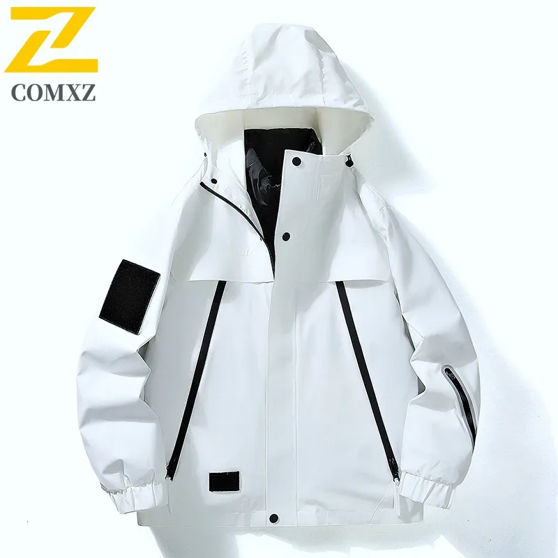 

COMXZ 2025 мужской пуховик повседневный с капюшоном для приключений на открытом воздухе многофункциональное теплое пальто повседневный стиль ветрозащитные осенне-зимние куртки