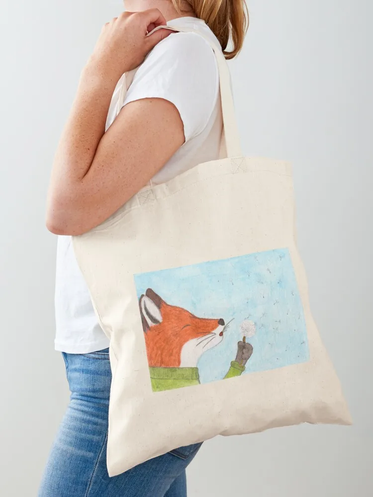 Blowing a Wish Tote Bag reusable shopping bag Cloth bag Canvas Tote