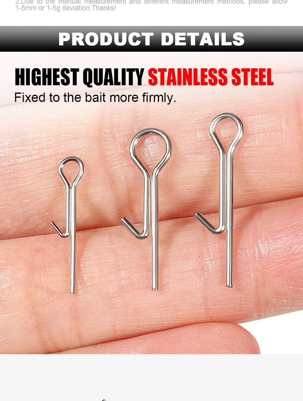 Palisander Angeln Köder Stinger Spike Verbindungs Pins Nadel Wirbel Für Weiche Köder Köder Feste Lock Assist Zubehör Tackle 100 stücke – Detail 3
