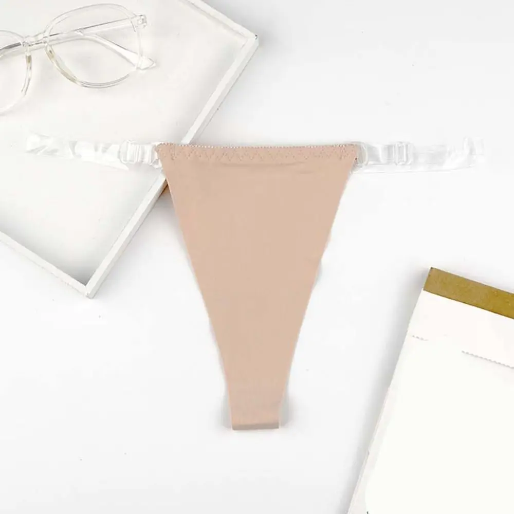 Atmungsaktive Slips aus Eisseide, Bikini-Tanga, schlichter, dünner Stil, nahtlose Damenunterwäsche, sexy G-String, Strand – Detail 7