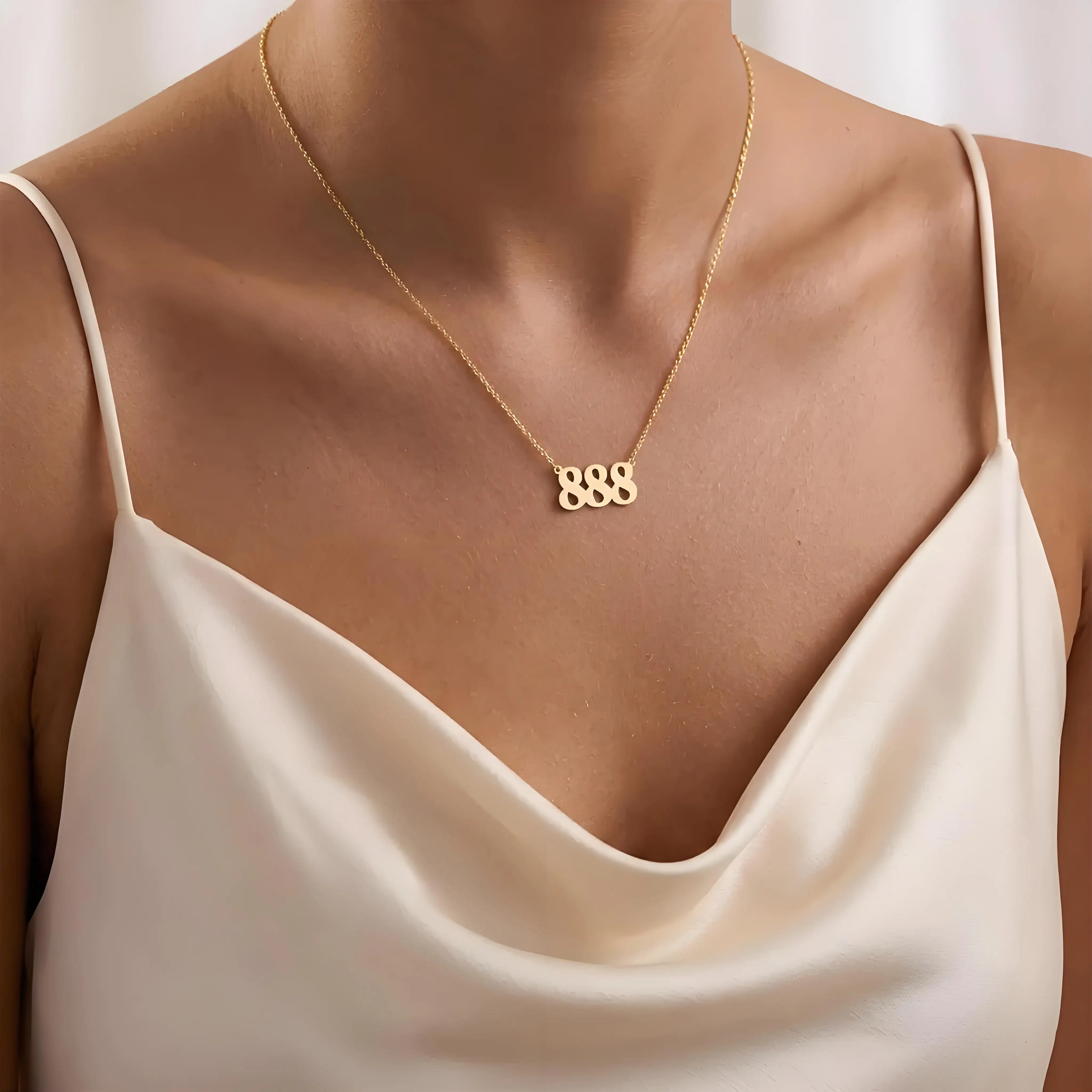 

Минималистичное ожерелье с ангельским числом 777, изящное, из нержавеющей стали, золотистого/серебристого оттенка, для женщин, духовное, на удачу, для повседневной носки