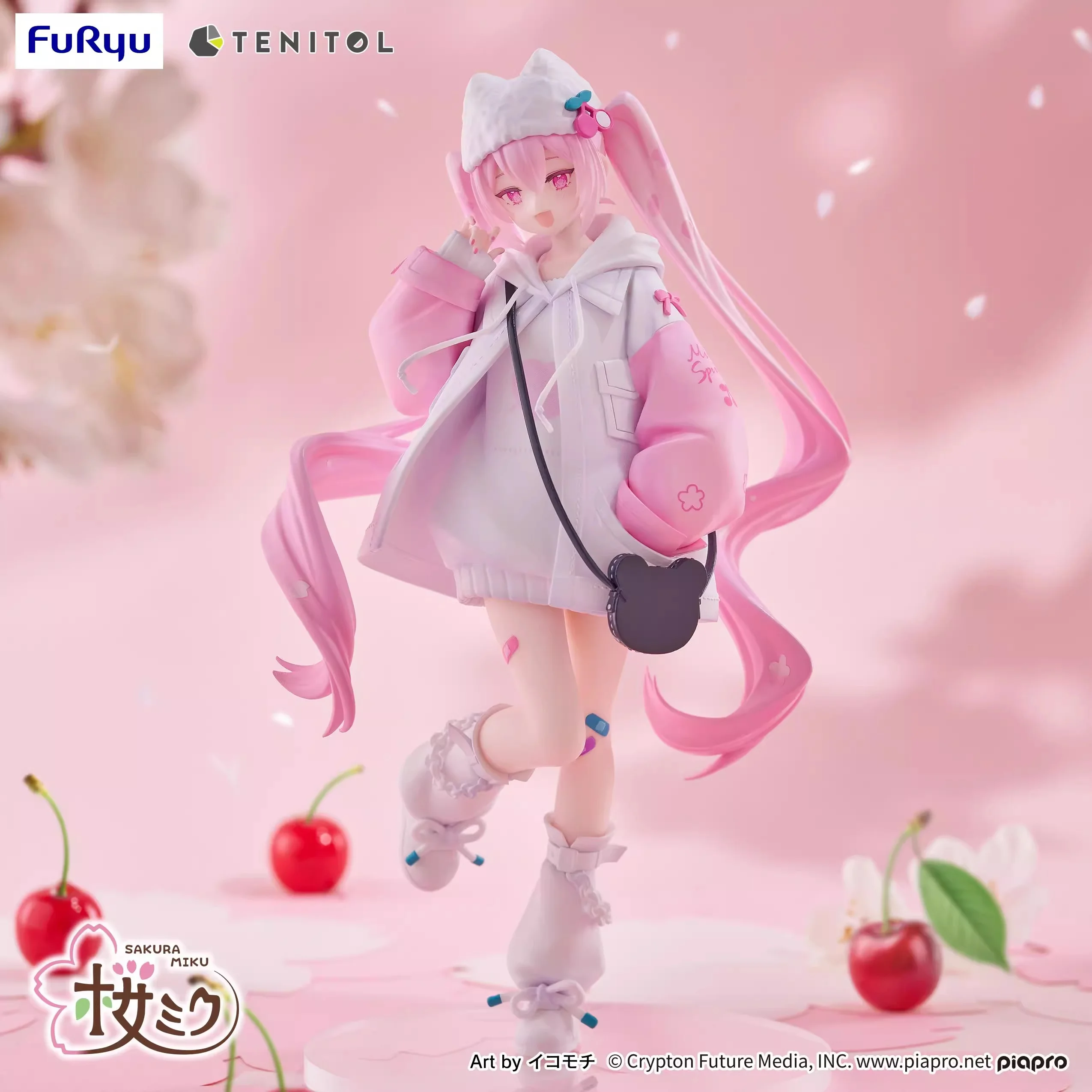 Echte Furyu Tenitol Vocaloid Hatsune Miku Cool Style Sakura Miku Action Figure Trend Doll Garage Kit Desktop Ornament Toy Gift