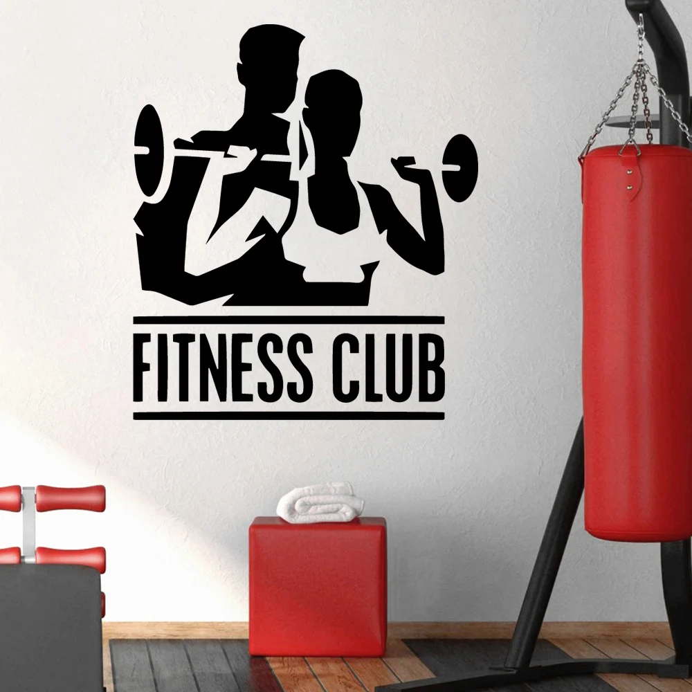 Gym Wall Stickers Decorative Sticker Home Decor Living Room Bedroom Wall Decal Home Decor