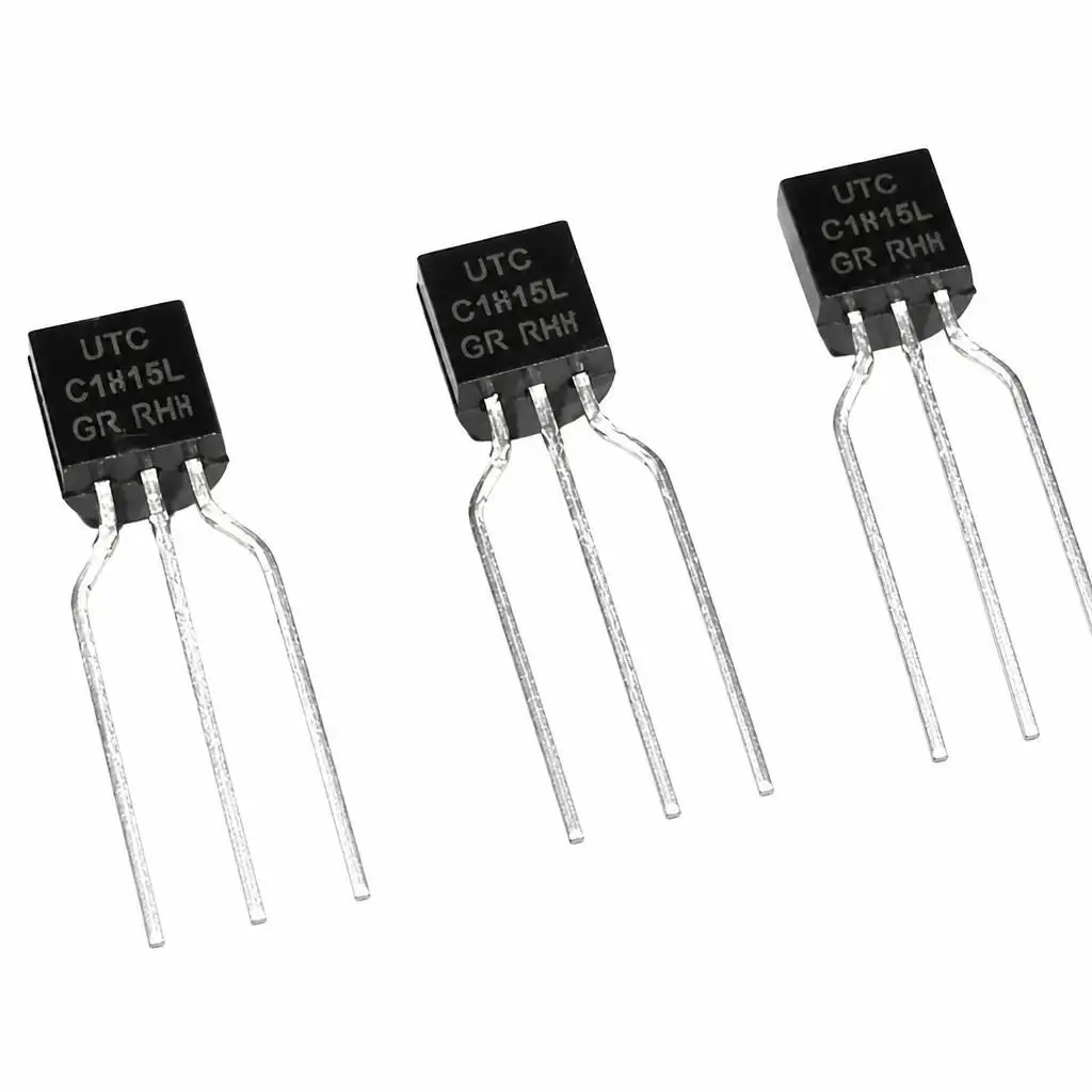 (100 pcs) 2SC1815L-GR-T92-B TO-92 (Marking C1815L) - NPN Transistor 50V 150mA 80MHz hFE 200-400