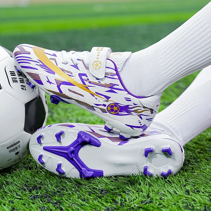 أحذية كرة القدم الرجالية مرصعة TF/FG أحذية رياضية لتدريب الأطفال خفيفة الوزن وسريعة أحذية كرة القدم أحذية كرة القدم المريحة المقاومة #1