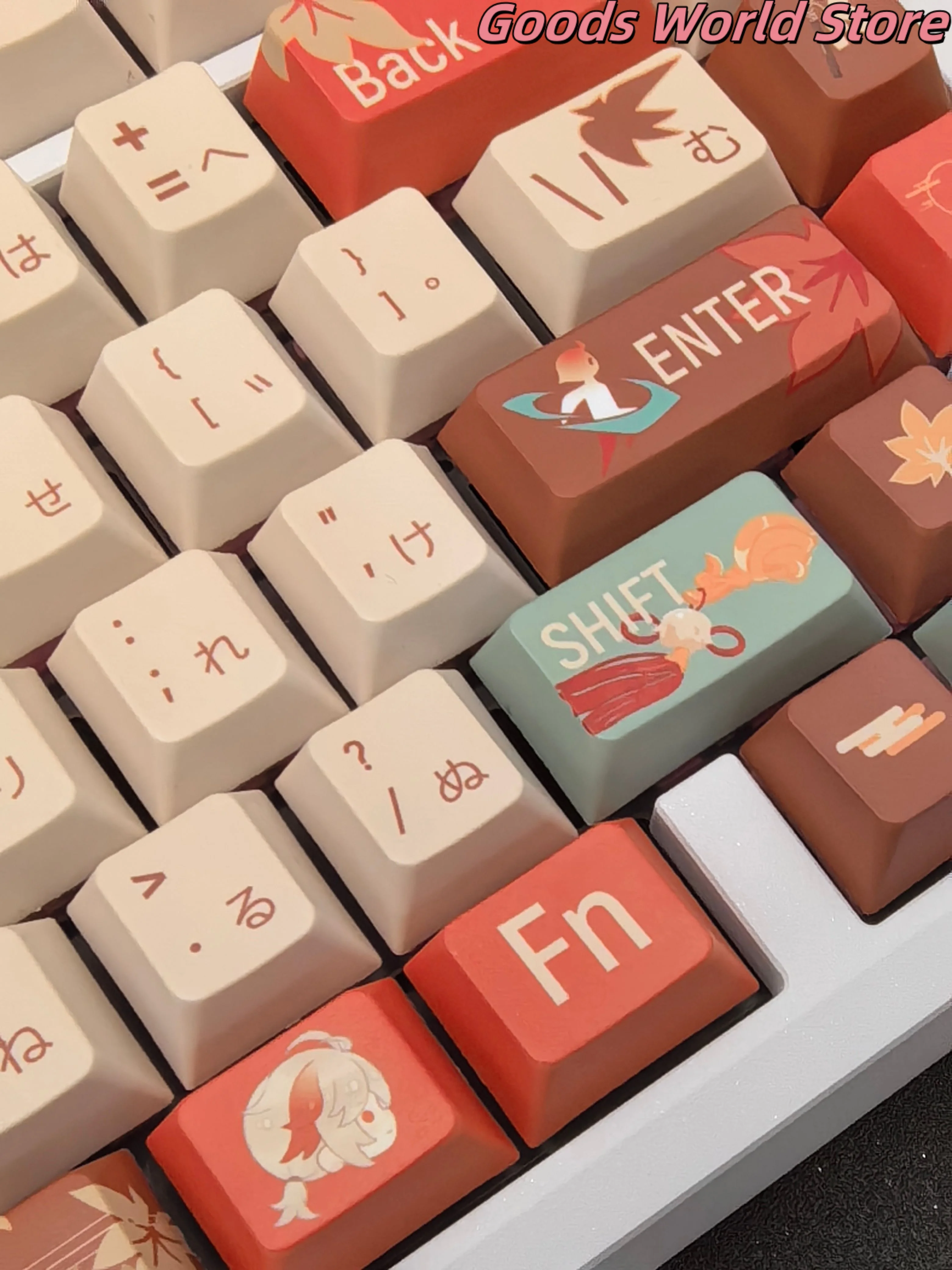 

In stock Kaedehara Kazuha keycap Game Genshin Impact Mechanical Keyboard keycap Kazuha Cosplay Costume Halloween Gift