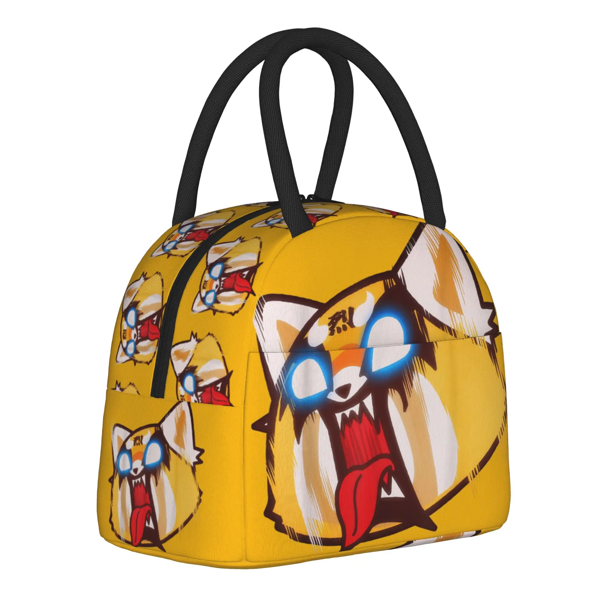 Aggretsuko Screaming Rage Insulated Lunch Bags Cooler Bag Lunch Container  Portable Tote Lunch Box Food Storage Bags School