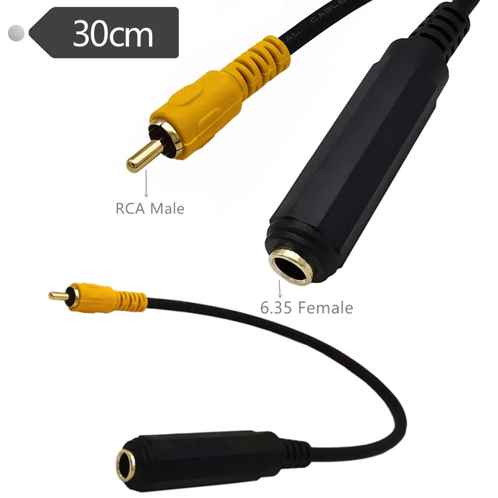 6,35mm Buchse auf RCA-Stecker Audiokabel-Adapter für Mischpult/Verstärker-Geräte