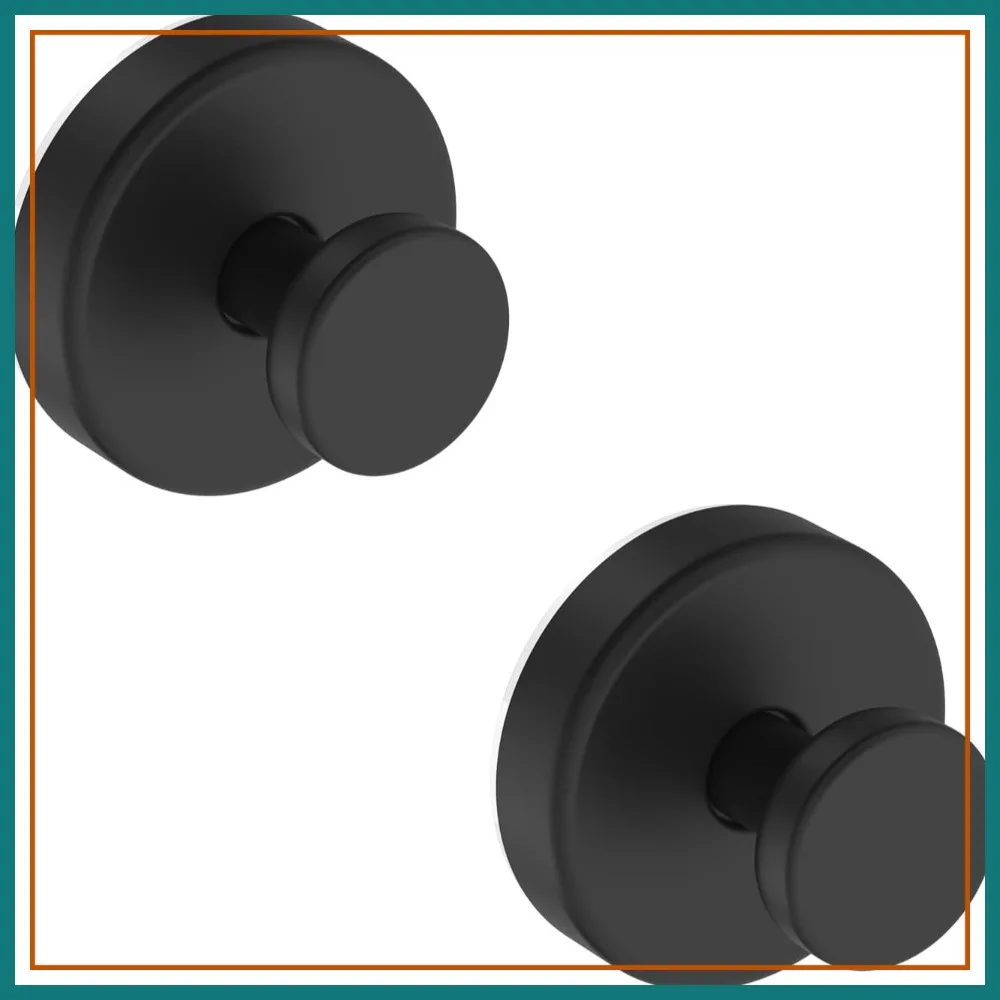 

Suction Cup Hooks for Shower, Removable Towel Hooks for Bathroom Window Glass Door Wall, 2 Pack Black