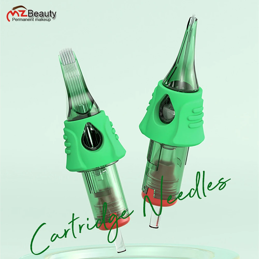 PMU Green Membrane Tattoo Needles Cartridges Cartuchos Para Tatuar Disposable Pro Round Liner For Tatoo Machines Supplies Taty