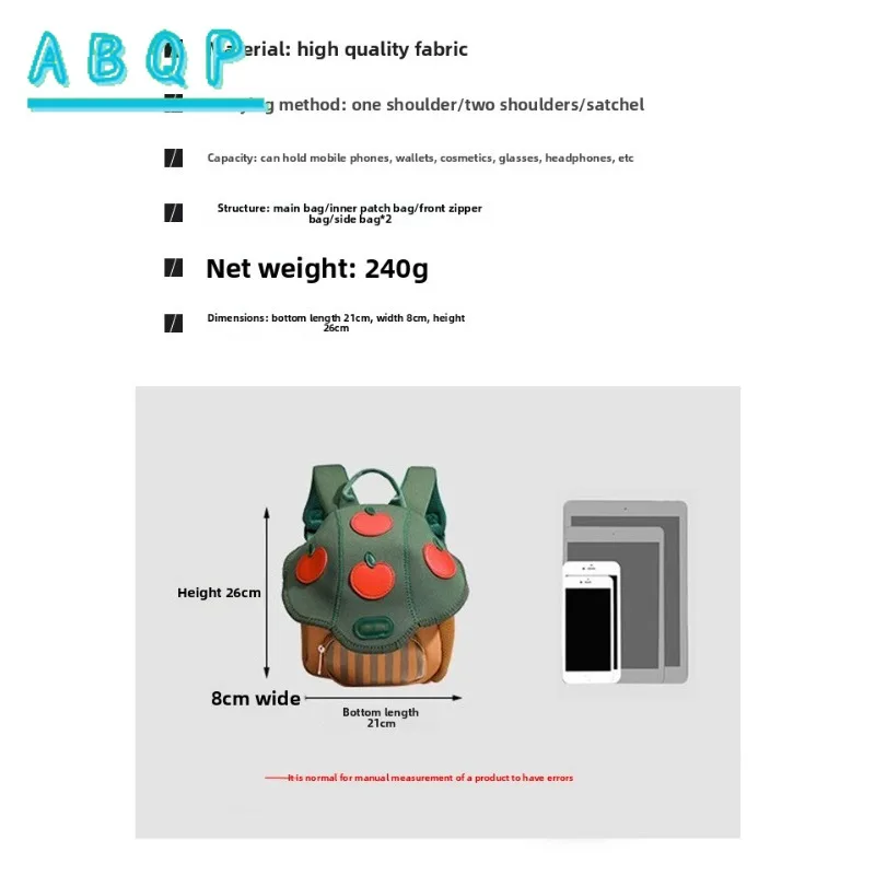 Cute Cartoon Mushroom Backpack Casual Plush Backpacks Mini Creative Design Travel Outdoor Daily Use for Student