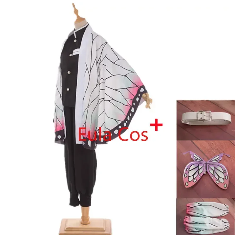 Adult Kids Cosplay Costume Demon Slayer Anime Kimetsu No Yaiba Kimono Kochou Shinobu Halloween Uniform Anime Clothing