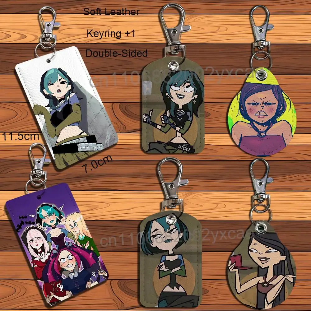 Heather Gwen Total Drama Lindsay Cartoon Singer Anime Card Keychain Fashion Pendant Bag ID Door Card Case Bus Card Cute Adult