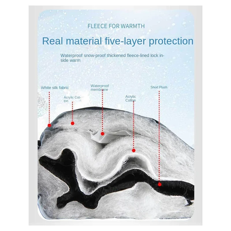 

NALFI-Зимние лыжные перчатки с сенсорным экраном, водонепроницаемые, теплые, бархатные, толстые, для мужчин и женщин
