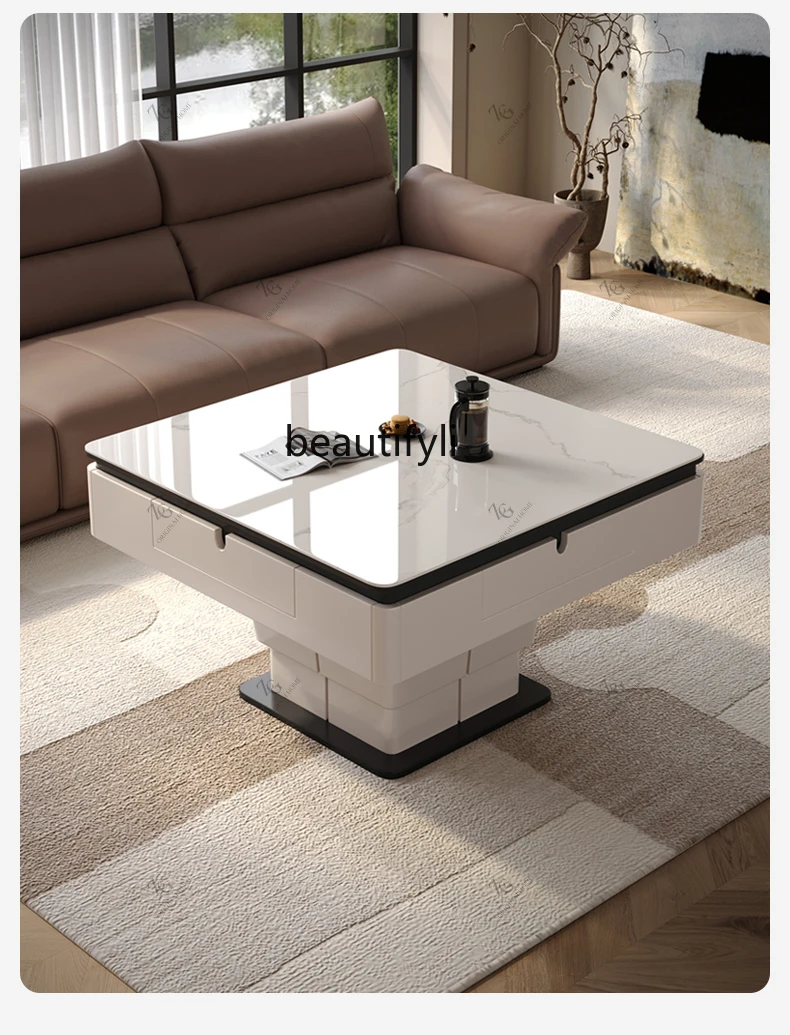 Lifting mahjong table simple fully automatic multifunctional coffee table mahjong machine dining table integrated home