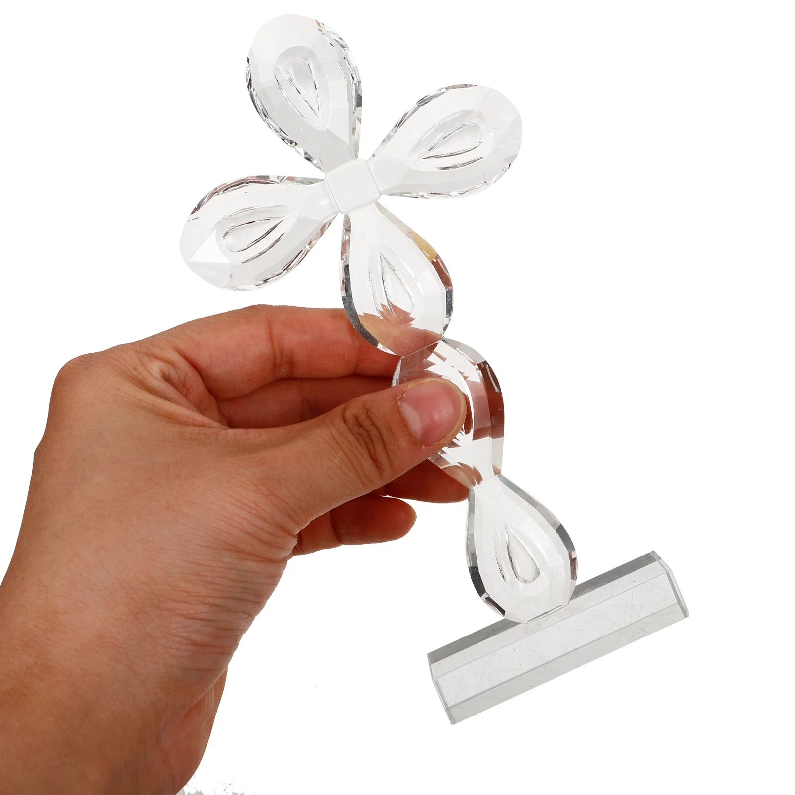 

Crystal Clear Desktop Standing Religious Cross Craft For Desk Decor Home Office Party Decoration Cross Shaped Adornment