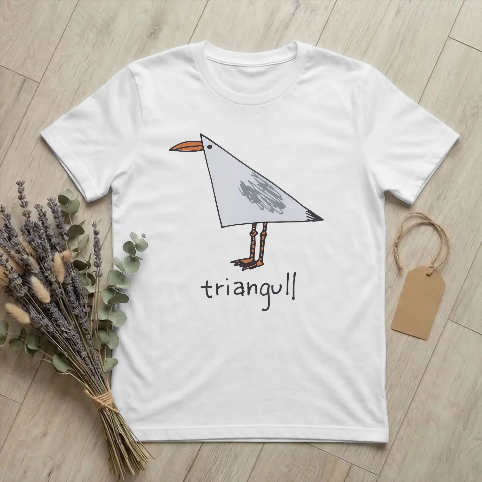 Triangull Triangle Seagull Bird Pun T-Shirts Men Funny Crazy Cotton Tees Round Collar Short Sleeve T Shirt Plus Size merchandise
