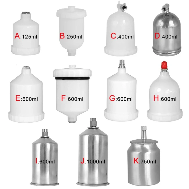 sMaster 1PC Spray Paint Pot Airbrush Tank Spray Gun Cup  Plastic/Aluminum Sprayer Cup Spray Gun Replacement Pot