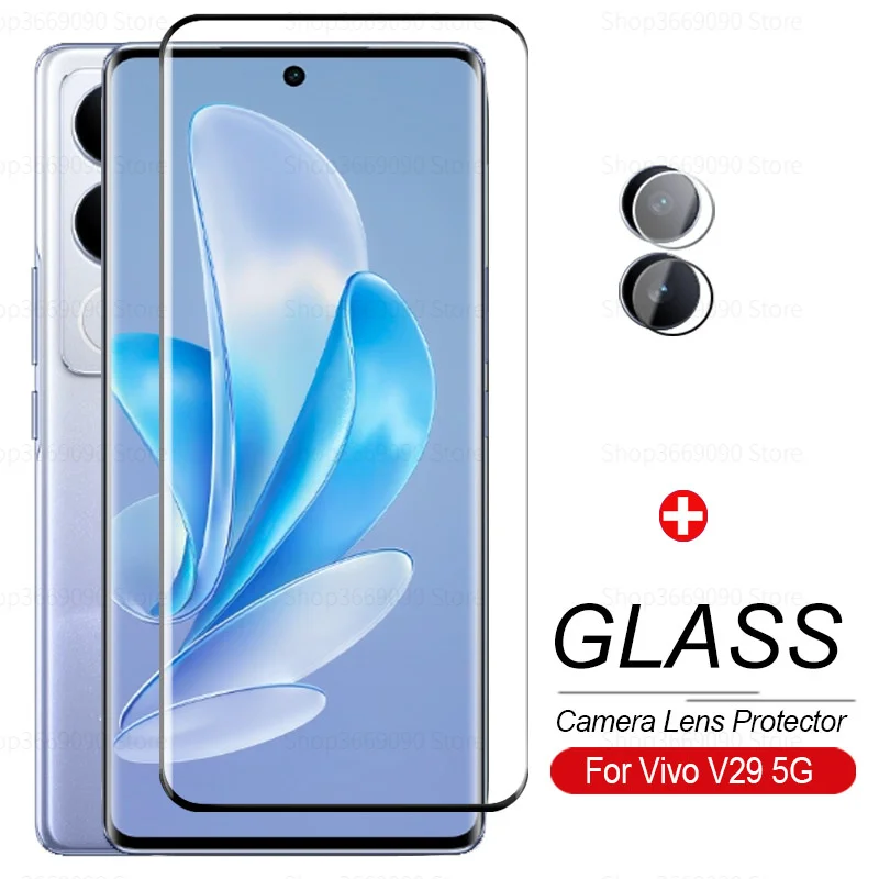 9D Curved Tempered Glass Case For Vivo V29 Screen Protectors For vivo V29 V 29 29V VivoV29 5G Camera Lens Protective Film V2250