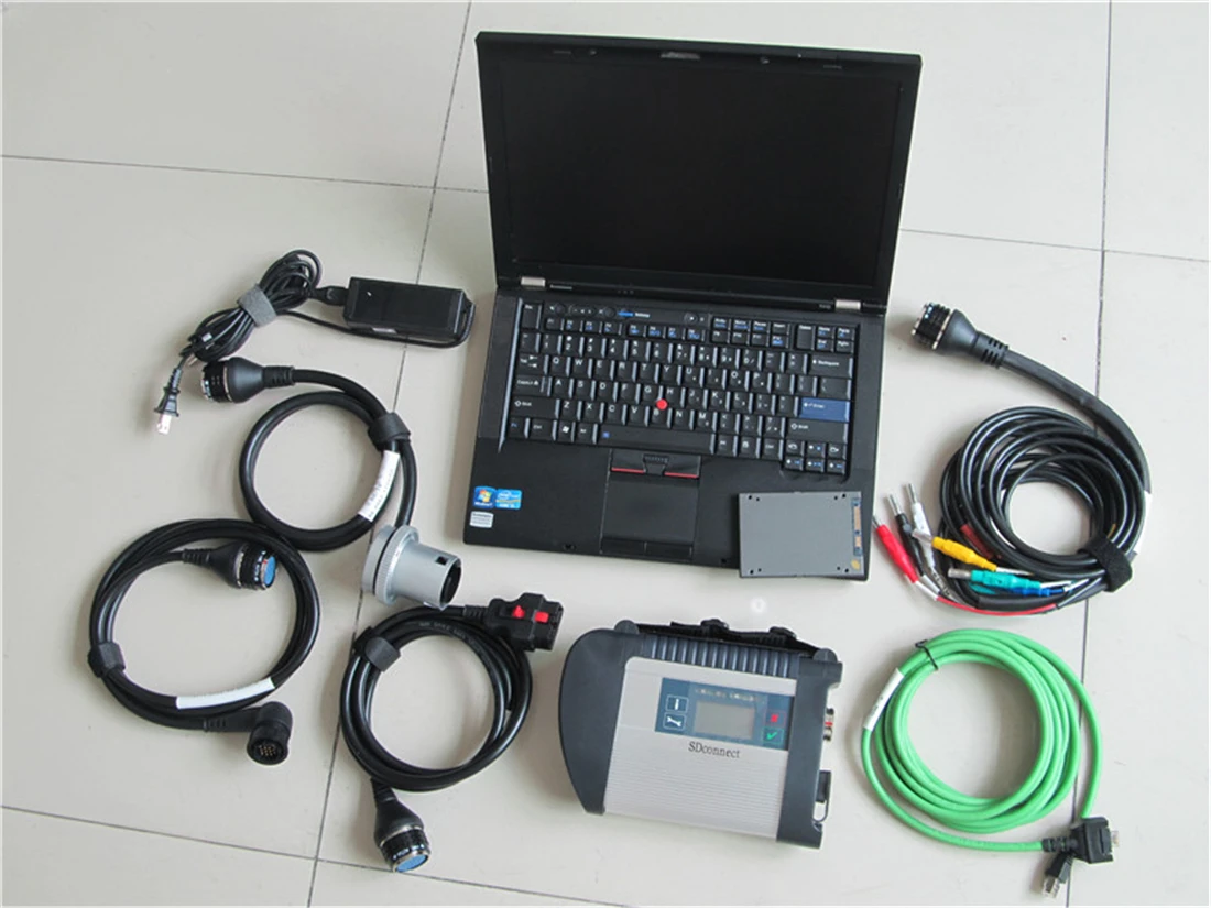 V2023-09 MB Star C4 For Car& Truck with Software SSD win10 SD CONNECT C4 with Laptop t410 Ready to work