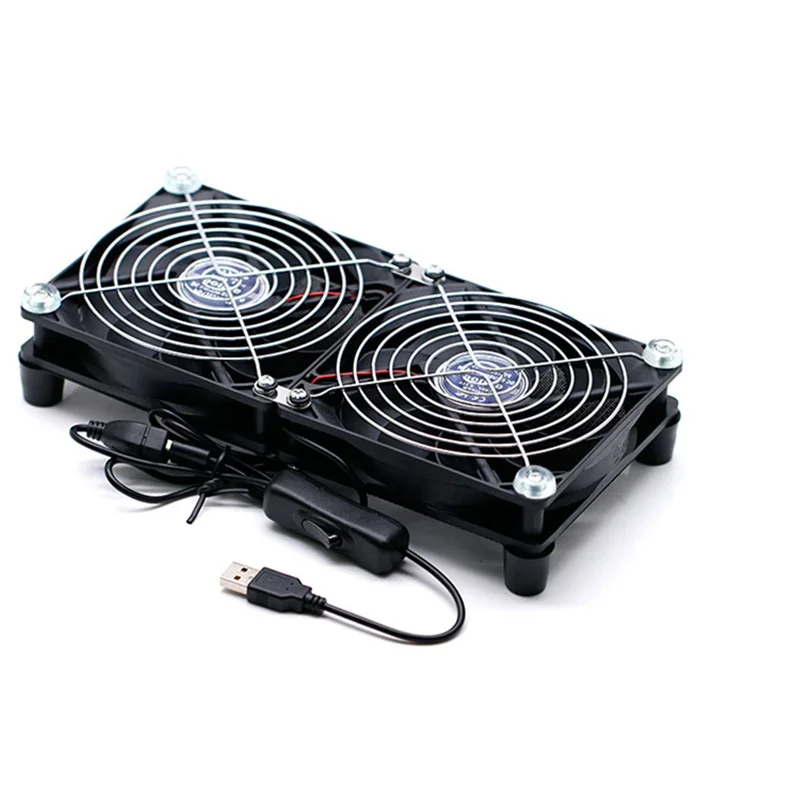 Radiator with Fan for CPU PC Water Cooling System Aluminum USB Router TV / Broadband Cooling Cooled Row Heat Exchanger