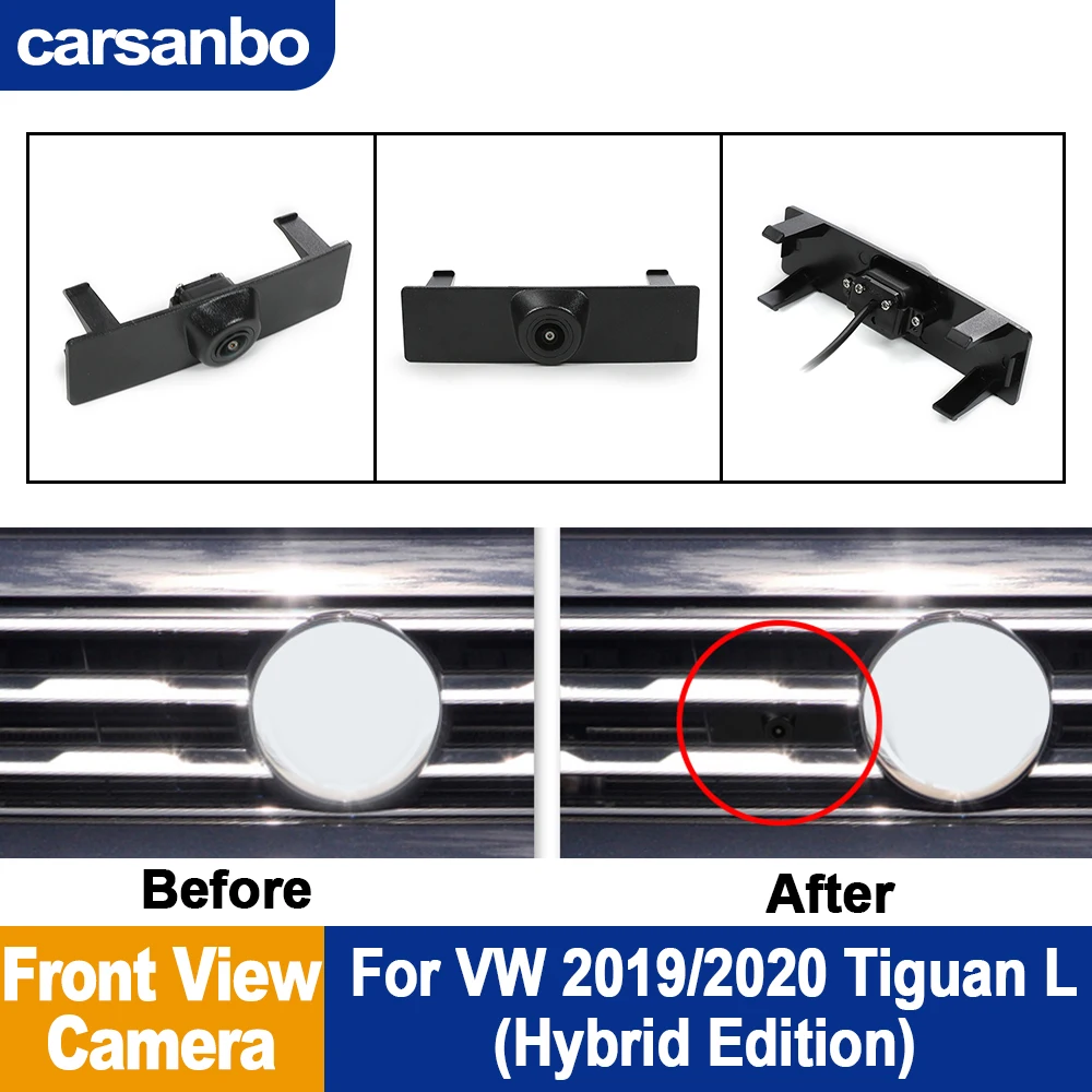 

Автомобильная камера Cbacks, вид спереди, OEM-камера для VW 2019 2020, Tiguan L HD, ночное видение, «рыбий глаз», 150 ° Хромированная камера