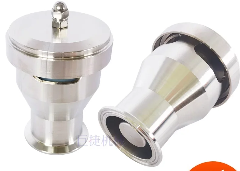 Positive and negative pressure breathing valves for wine tanks, fermentation tank stabilization valve 51, exhaust valve