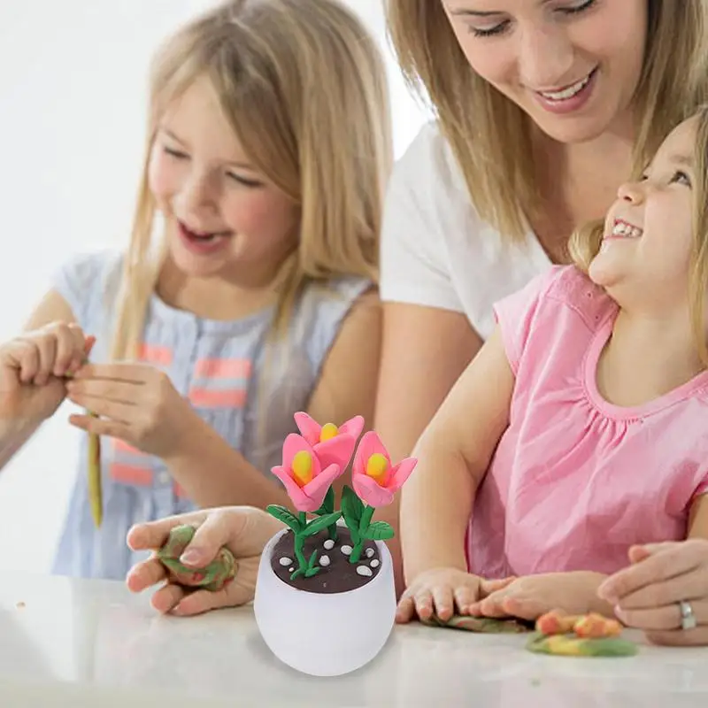 Modell ier masse für Kinder Kinder Ton Ton Handwerk harmlose gefälschte Topfpflanzen niedlichen Ton Set lustiges Lernspiel zeug, um das Denken zu verbessern