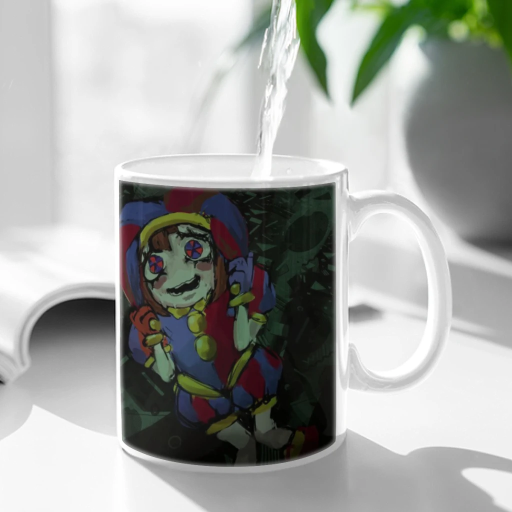 Cartoon The Amazing Digital C-Circus Vintage Ceramic Cup Coffee Oatmeal Breakfast Cup Creative Personality Mug