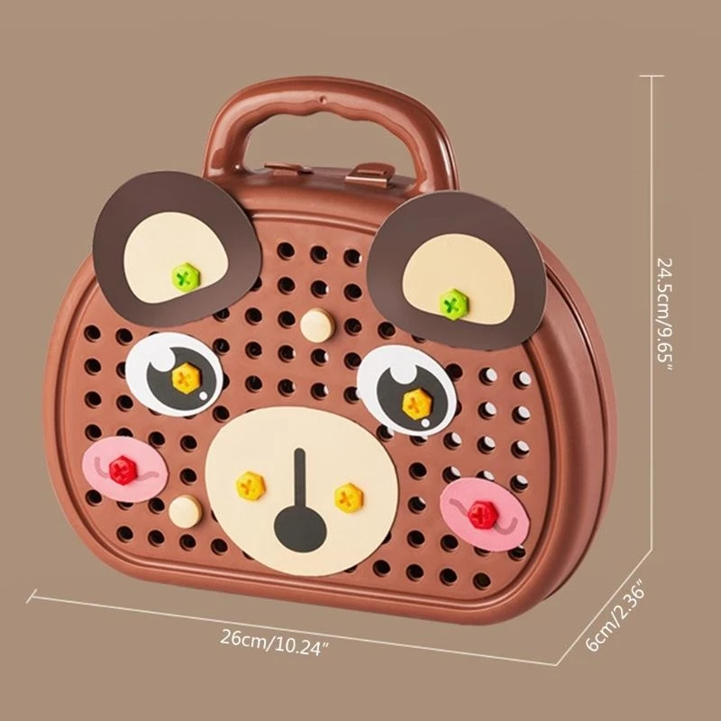 Brinquedo parafuso educacional diy ferramenta carpinteiro para banco fingir para jogar brinquedo para gir 15ub