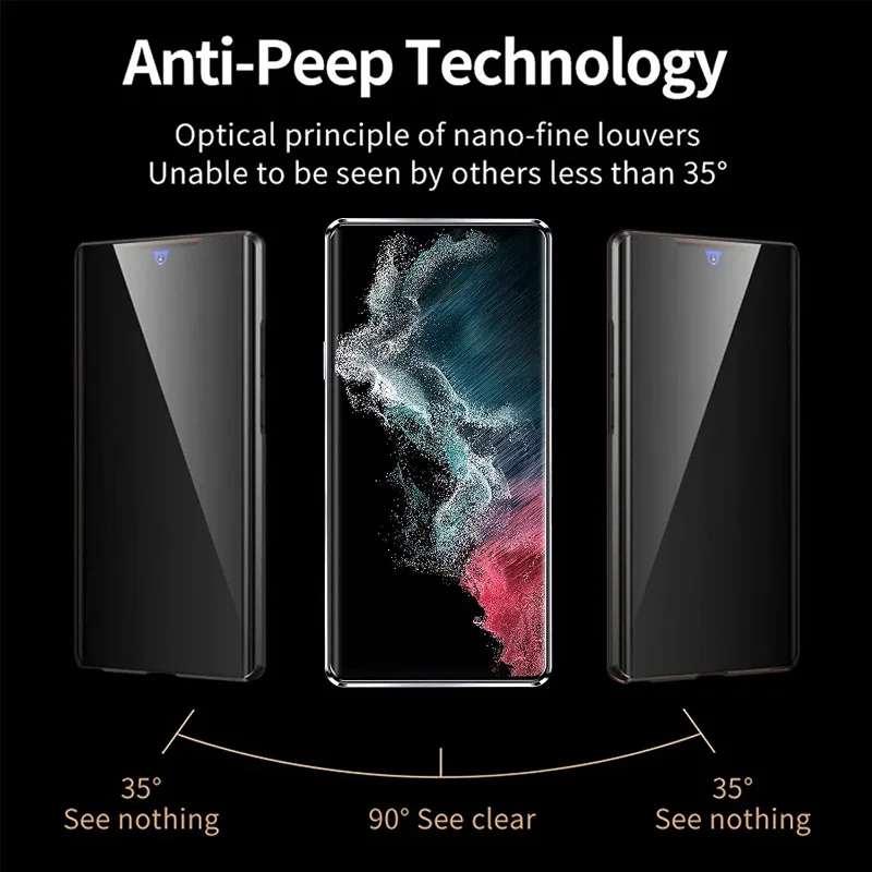 Magnetyczne etui anty-podglądowe z dwustronnym szkłem hartowanym do Samsunga S26 S25 S24 S23 Ultra Note 20 S20 FE Note 10 Plus Note 9 — zdjęcie produktu 2