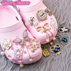 1pcs Bling Butterfly Shoe Charms Perfume Shoe Charm Accessories Spider Elephant Bear Clog Buckles Clogs Decoration Girls Gifts