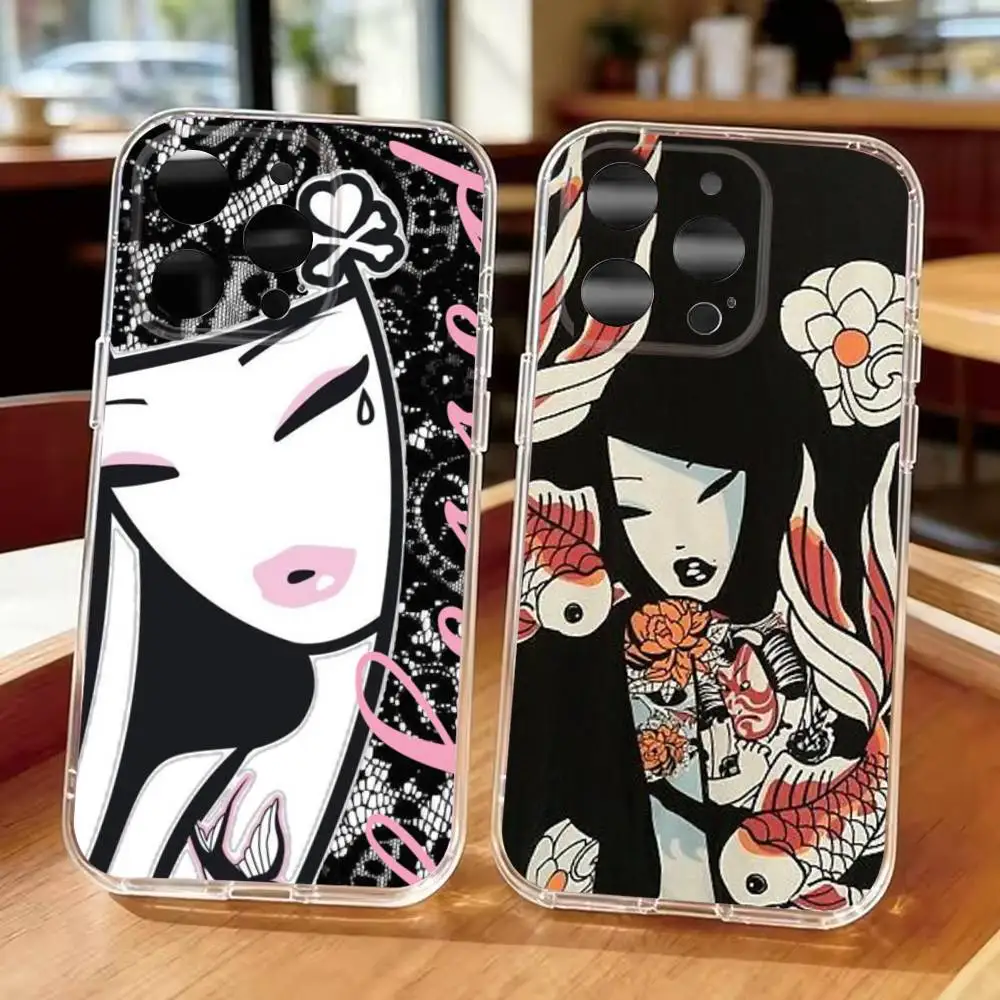Мультяшный чехол T-Tokidokis для iPhone 17 Air 16 15 14 13 12 11 Pro Max Mini Plus – необычный чехол для телефона