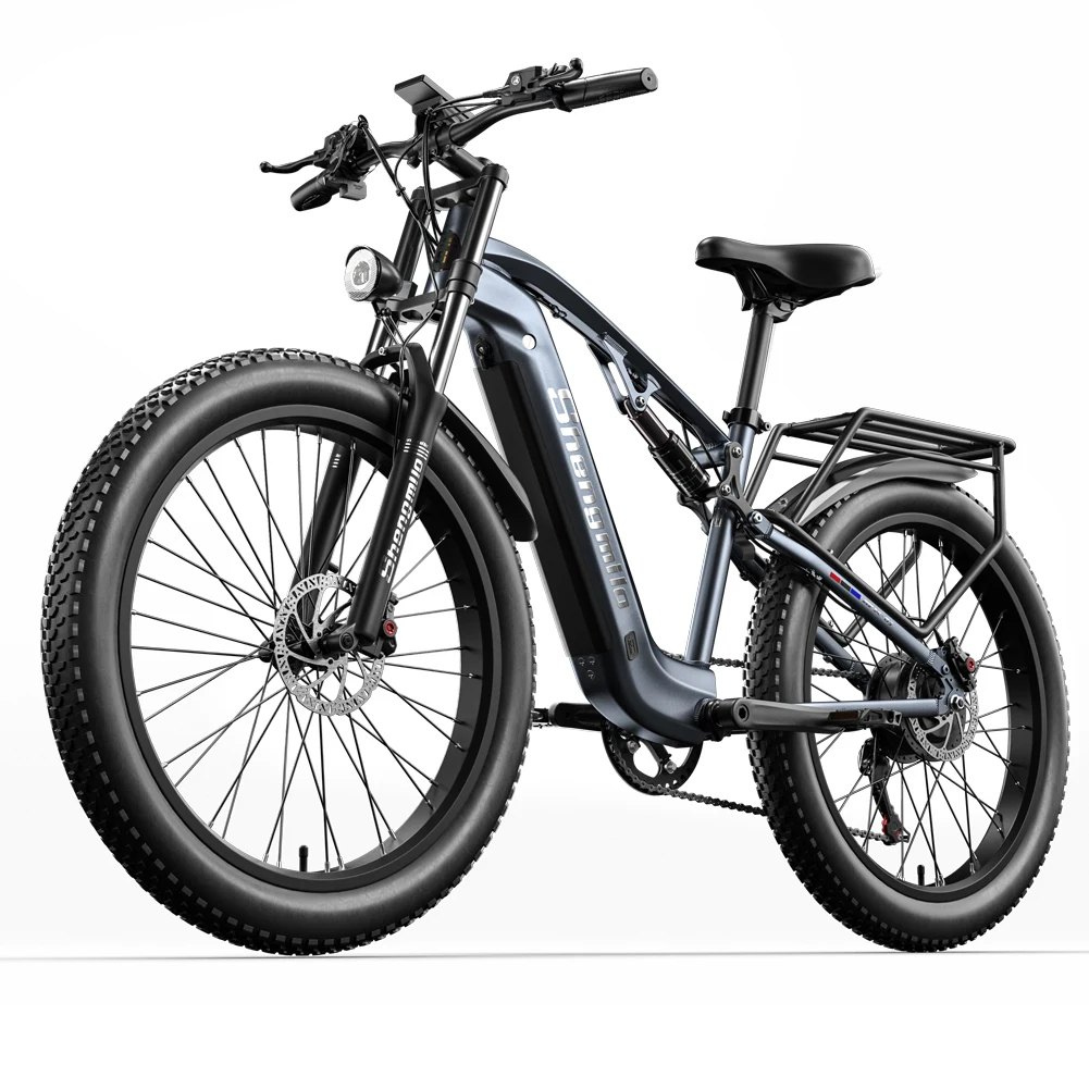Elektrische fiets Shengmilo MX05 Volwassen elektrische fiets Stads-e-bike 26 inch vetband ebike 48V17.5Ah batterij Heren e-mountainbike