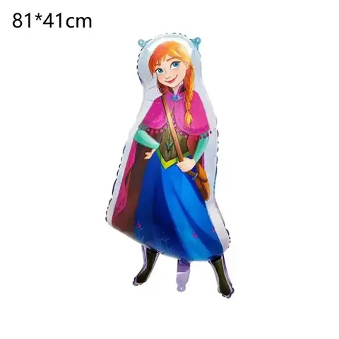 Decoración de globos de papel de aluminio para fiesta de Frozen, globo de Elsa Anna Olaf de 82cm, suministros y decoración para fiesta de cumpleaños para niños