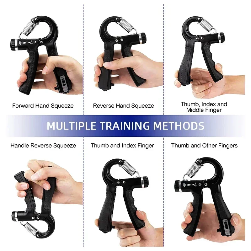 Xiaomi 10-100kg Adjustable Hand Grip Strengthener Hand Grip Trainer With Counter Wrist Forearm Hand Exerciser Muscle Building