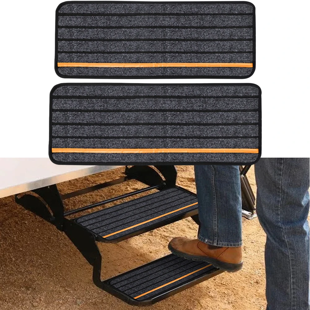 

4pcs Step Anti-slip Mat RVs Noctilucent Rug RV Step Cover RV Accessories Carpet Mat Non-slip Waterproof Stair Mats