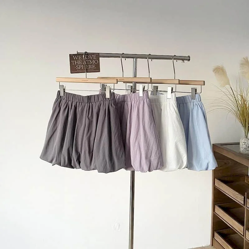 

Flower Bud Skirts Versatile Sweet Solid Elastic Waist A-line Summer Autumn Vintage Streetwear Korean Popular Women's Clothes