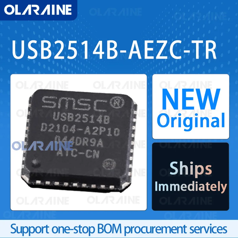 

1/5/10Pcs USB2514B-AEZC-TR VQFN-36 original ic chip USB 2.0 interface integrated circuits RoHS Data rate 480 Mb/s Voltage-6 V
