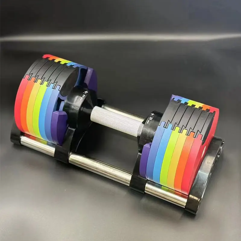 

Multiple Colors Adjustable Dumbbells Set 2kg(5lb) or 4kg(9lb) Increase Max 50kg(110lb) Home Fitness Fast Adjustment Dumbbells