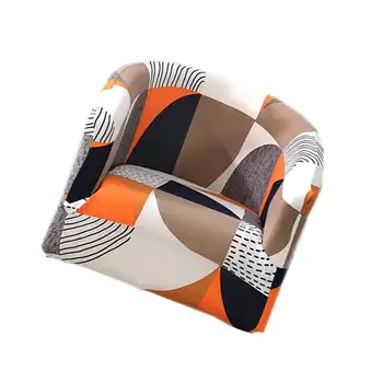 Pružné měkké sametové potahy na vanové židle, odnímatelný chránič nábytku, pratelné, s potiskem modrých listů 10 nejlepší prodej sametové potahy na židle - №6