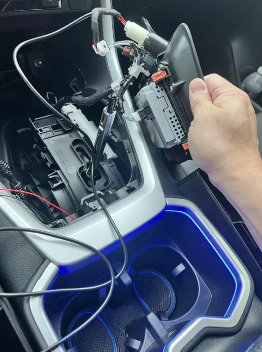 For Toyota RAV4 2019-2024 2025 Car Accessories ABS Plastic LED Light Inner Water Cup Holder Decoration Cover Trim ABS 1PC