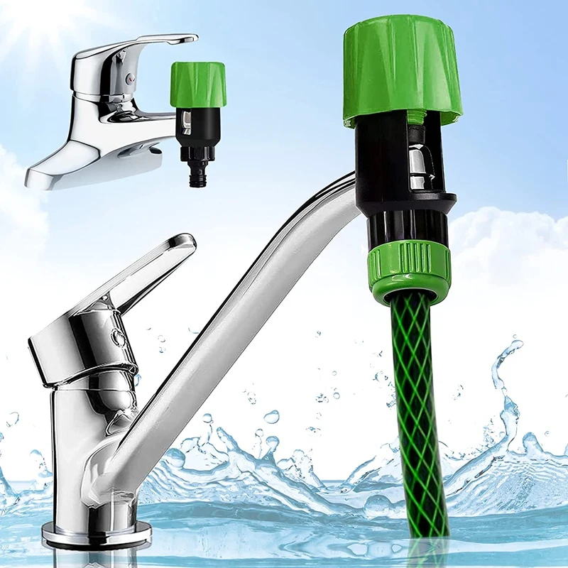 

Kitchen Tap Hose Pipe Connector, Universal Tap Connector Adapter Mixer Kitchen Garden Hose Pipe Joiner Fitting, 2 Sets