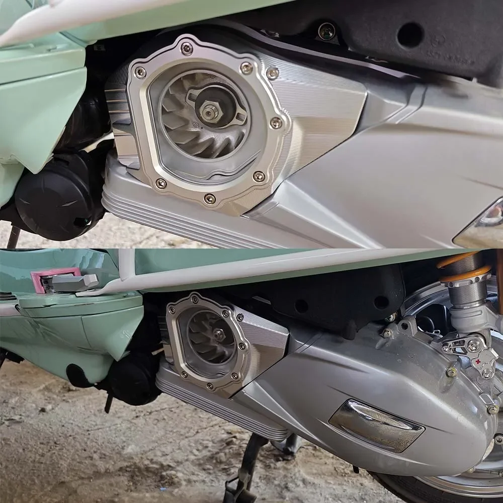 For Vespa Primavera Sprint 150 125 Motorcycle Accessories Intake Transmission Cover Engine Gear Case Cover Chain Sprocket Guard