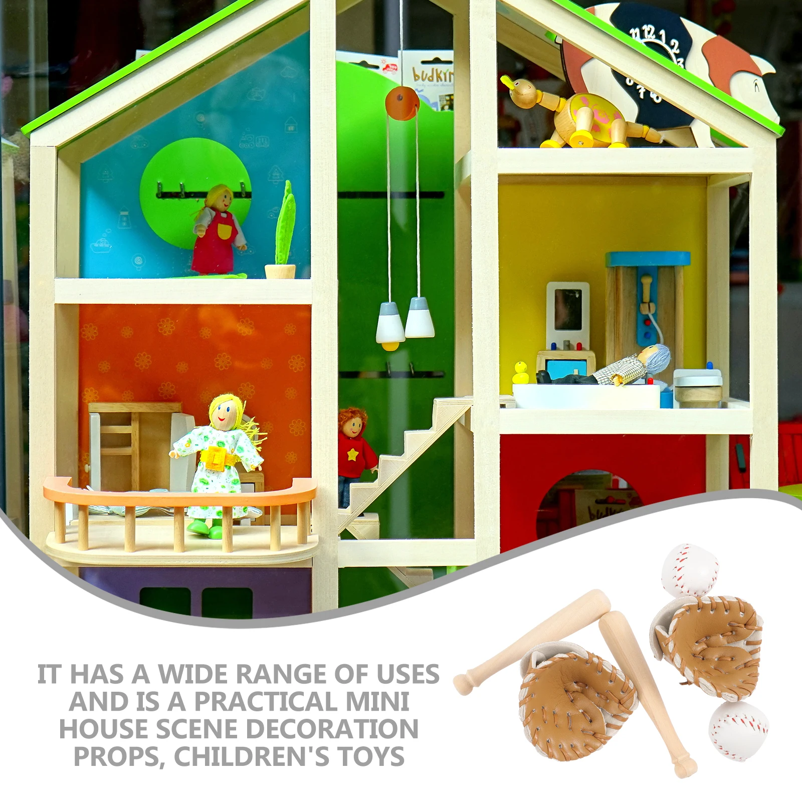 

2 set Mini Baseball Set Outdoor Sports Leisure Accessories Kids Toys Bag Decorations Keychain Supplies Decorative Toy