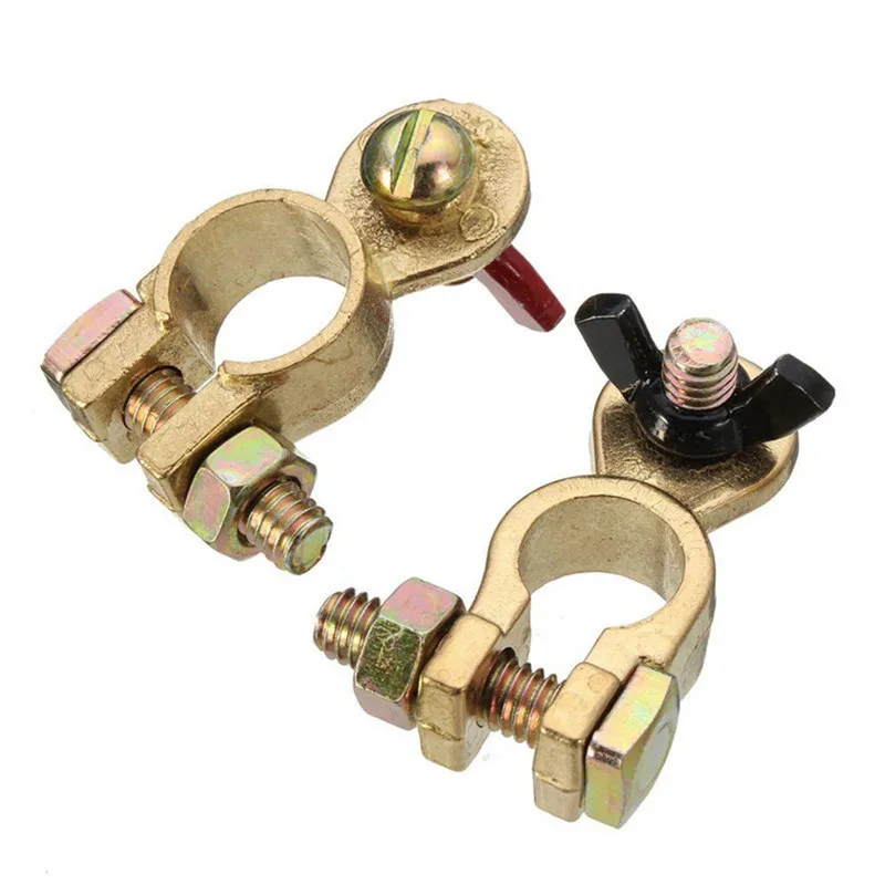 

2Pcs/Lot Positive & Nagative Auto Battery Terminal Connector Battery Quick Release Battery Clamps Brass Connector