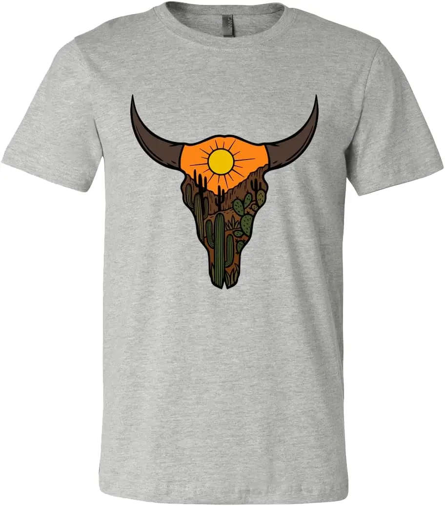 Cow Skull Desert T-Shirt,Rodeo T-Shirt, Spring T-Shirt Anime Graphic T-shirts For Men Clothing Women Tees High Quality