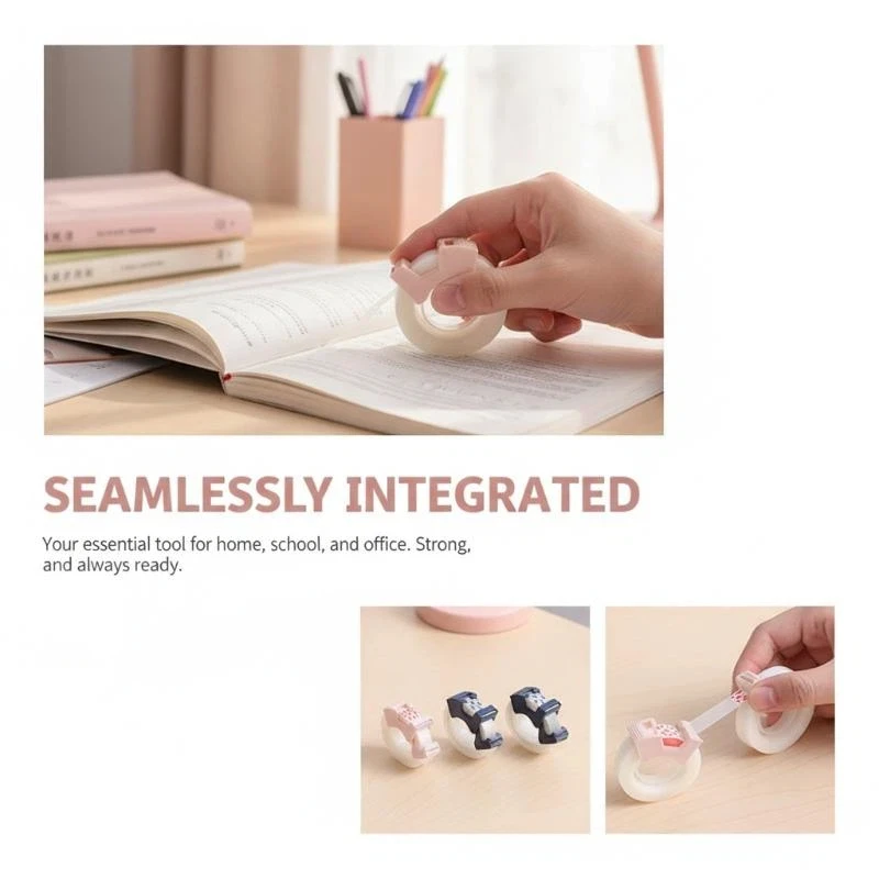 Adhesive Tape With Cutting Tool Writable Invisible Correction Tape Stationery