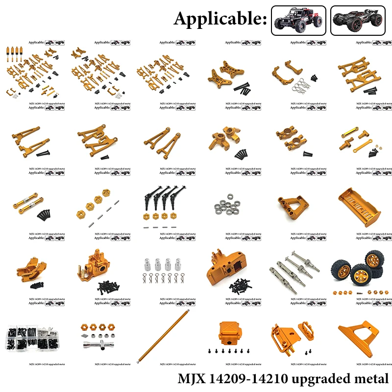 

MJX Hyper Go 14210/14209 1/14 Детали для обновления радиоуправляемого автомобиля - Алюминиевый металлический передний рулевой компонент с ЧПУ, аксессуары